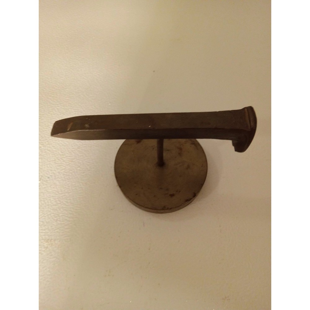 Iron railroad spike desk paperweight